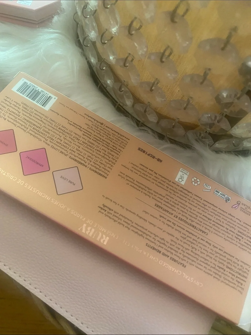 ATHR - Vegan Pink Crystal Cheek & Glow Blush Palette- never used